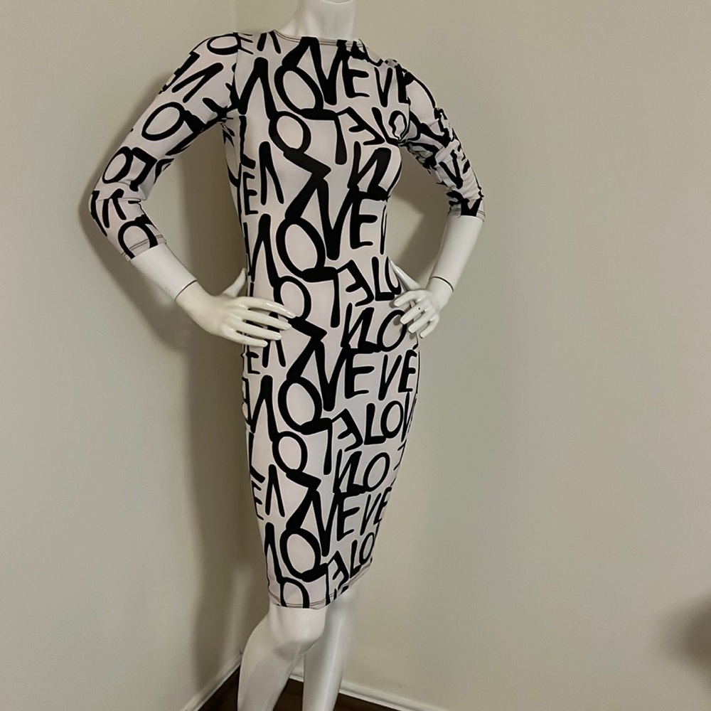 Body con dress written with LOVE